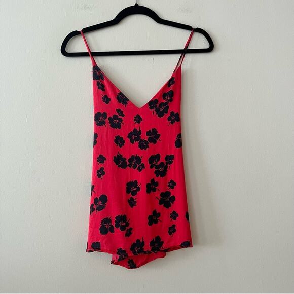 Capulet Emilia Red Floral Satin Tank Top - Picture 3 of 7